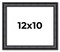 Photo Size Linear Black Picture Frame - UV Acrylic, Foam Board Backing, Hanging Hardware